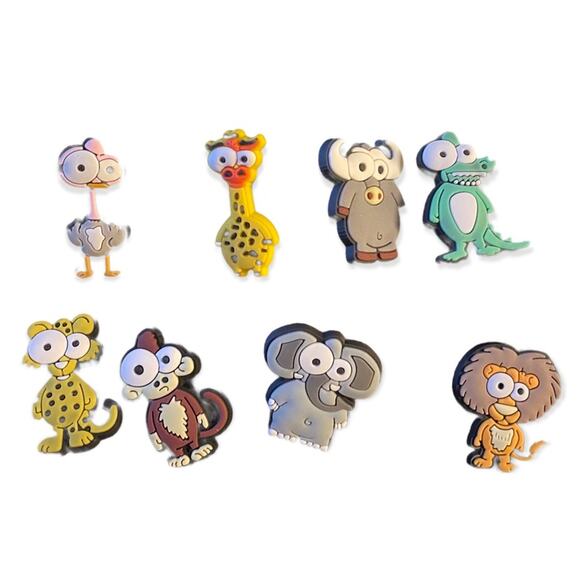 Shoe Charms Decorations Assorted Animals Set of 8 - Picture 1 of 1